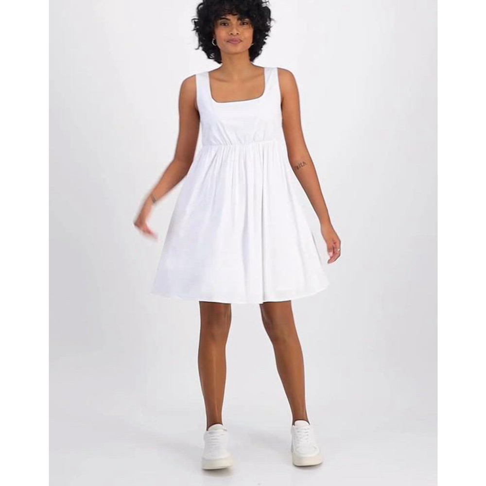 And Now This White Winter Fit & Flare Dress with Pockets Size L | NWT